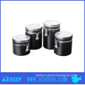 Black stainless steel airtight canister